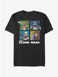 Star Wars: The Clone Wars Panel Four T-Shirt, BLACK, hi-res
