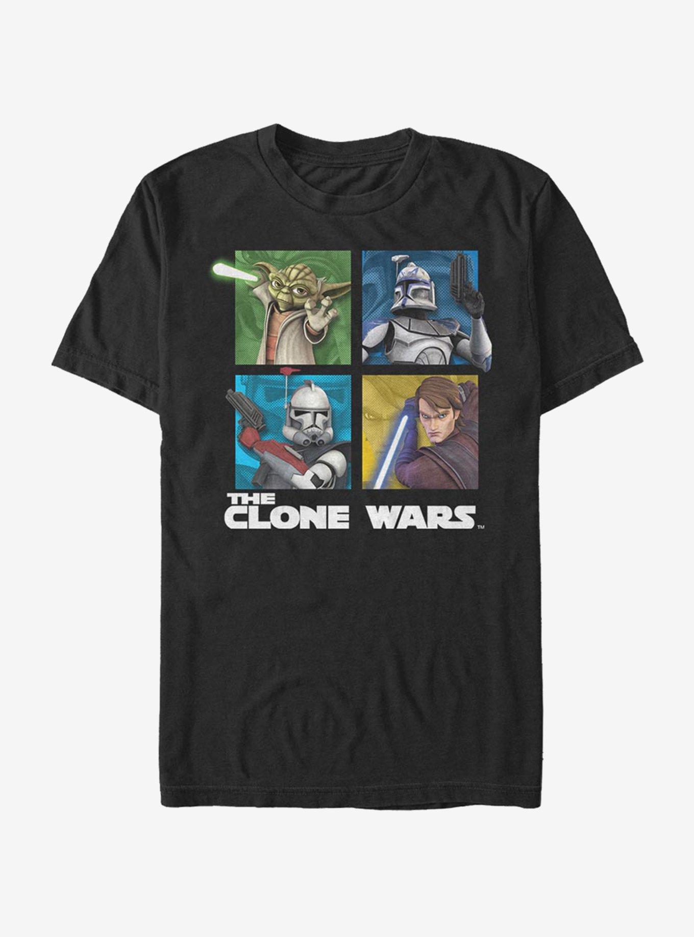 Star Wars: The Clone Wars Panel Four T-Shirt, BLACK, hi-res