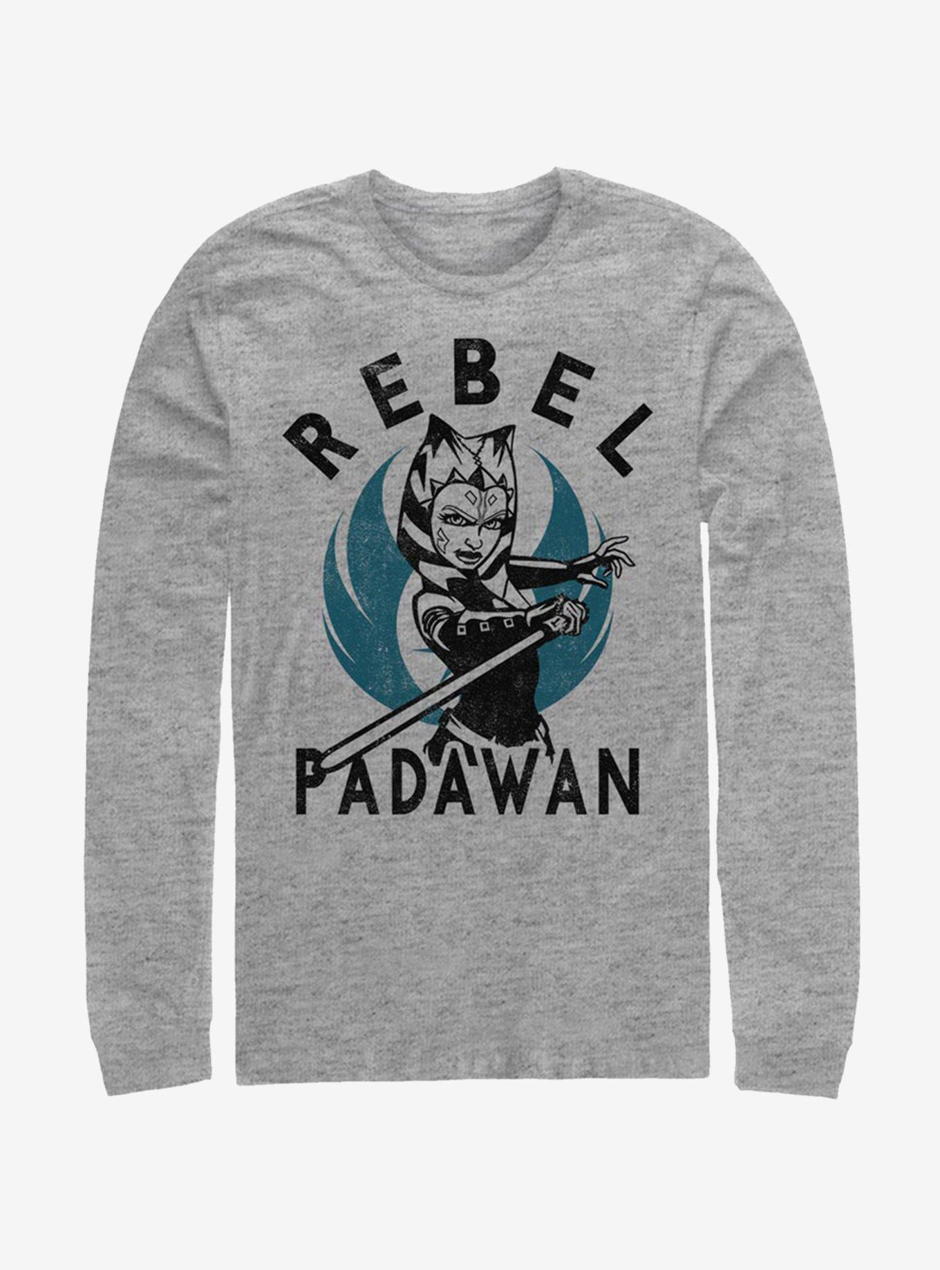 Star Wars: The Clone Wars Ahsoka Rebel Padawan Long-Sleeve T-Shirt, ATH HTR, hi-res