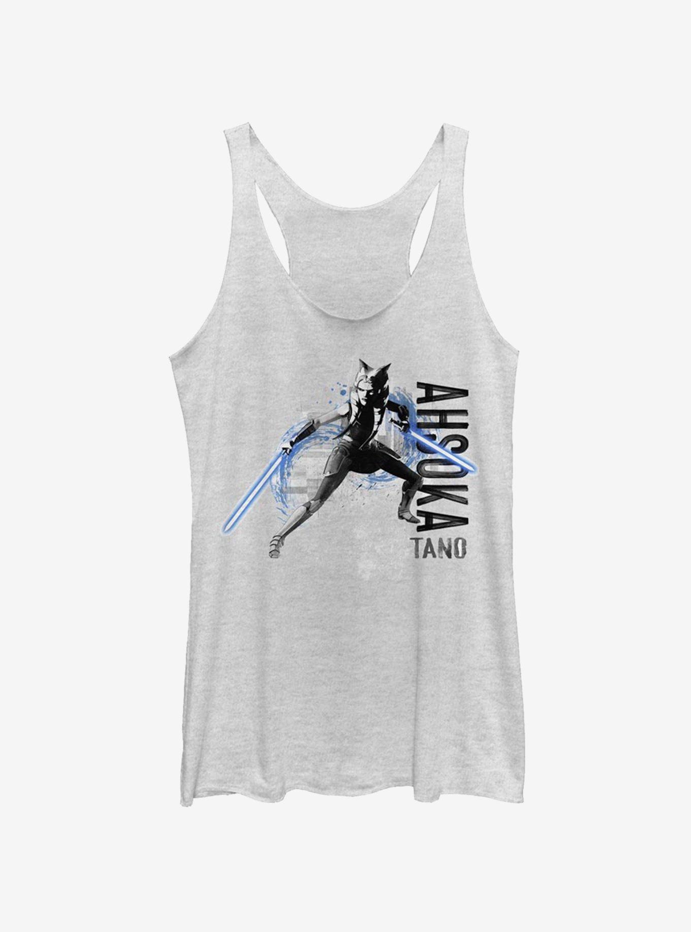 Star Wars: The Clone Wars Ahsoka Collage Womens Tank Top, WHITE HTR, hi-res