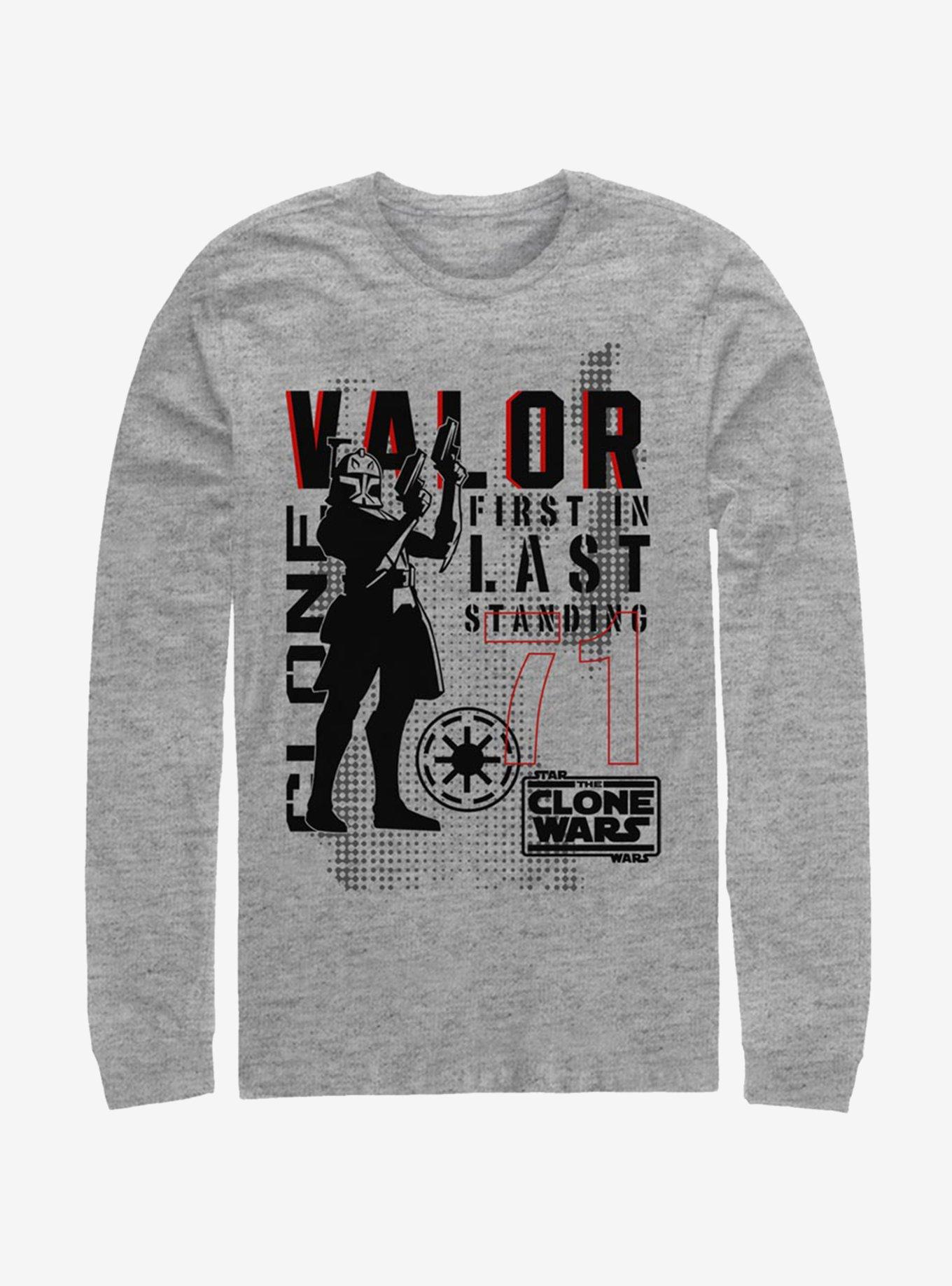 Star Wars: The Clone Wars Valor Troop Long-Sleeve T-Shirt, ATH HTR, hi-res