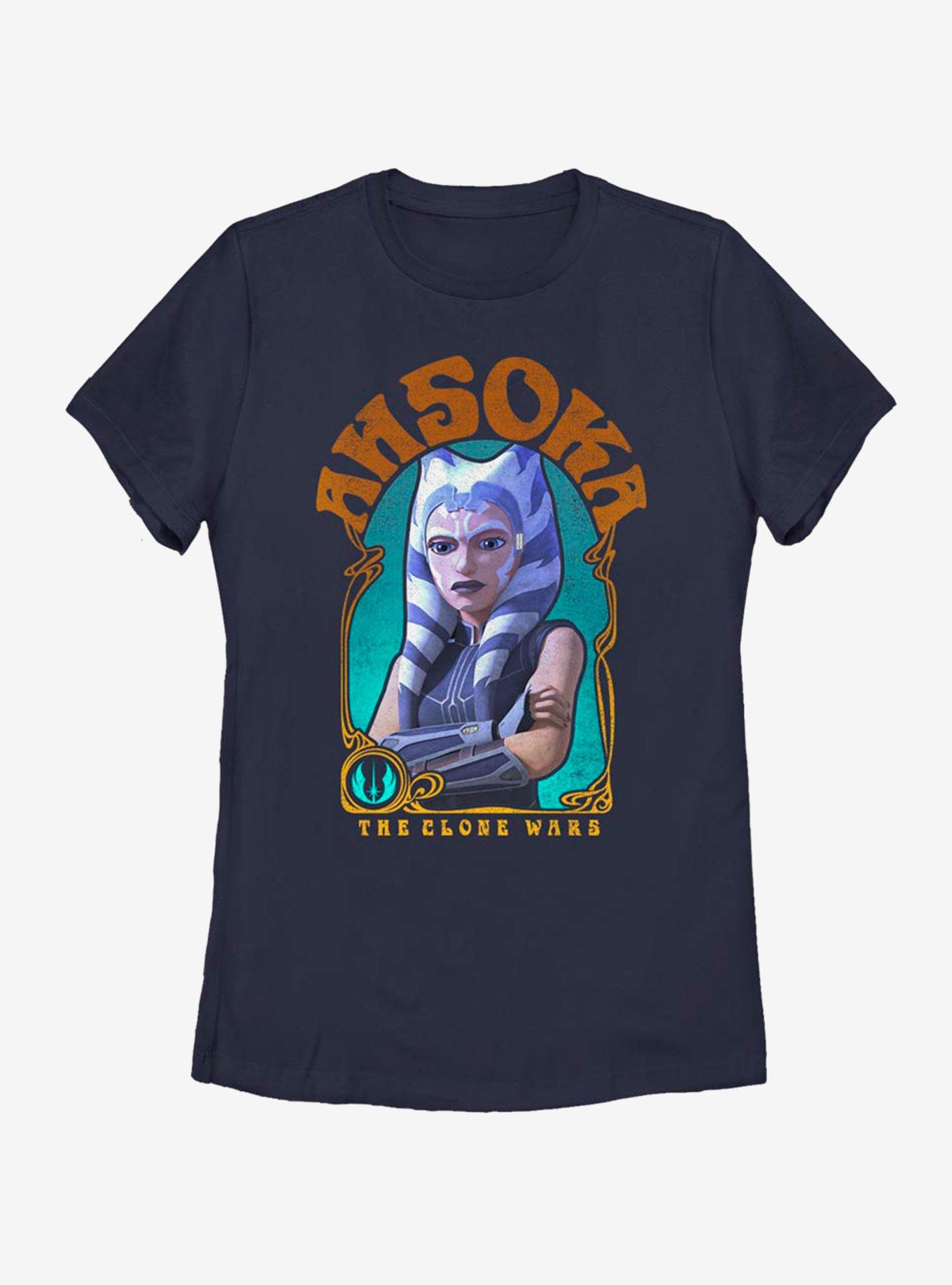 Star Wars: The Clone Wars Ahsoka Nouveau Womens T-Shirt, NAVY, hi-res