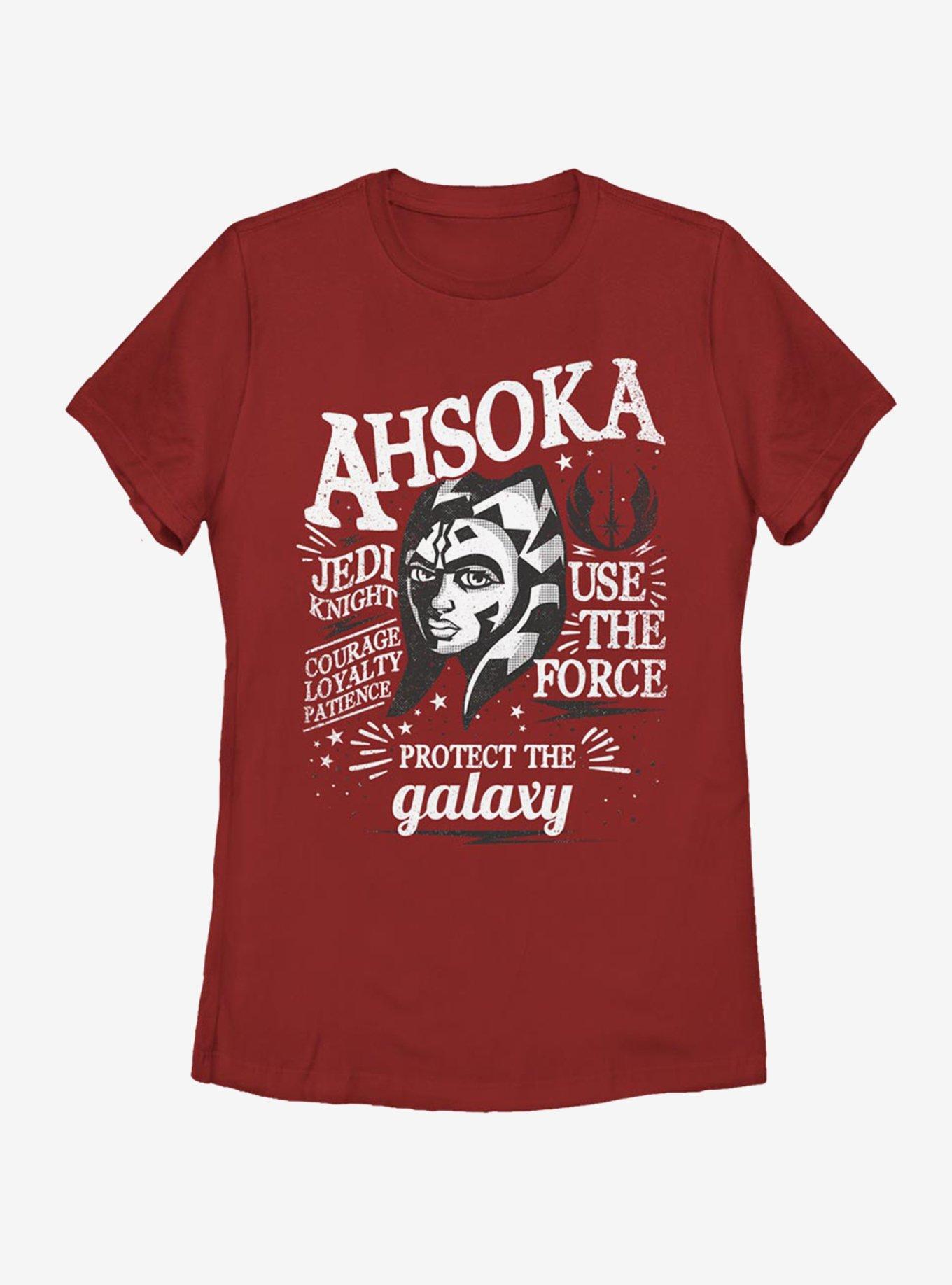 Star Wars: The Clone Wars Ahsoka Womens T-Shirt, RED, hi-res