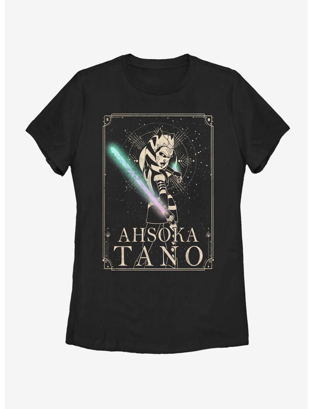 Star Wars: The Clone Wars Ahsoka Celestial Womens T-Shirt, BLACK, hi-res