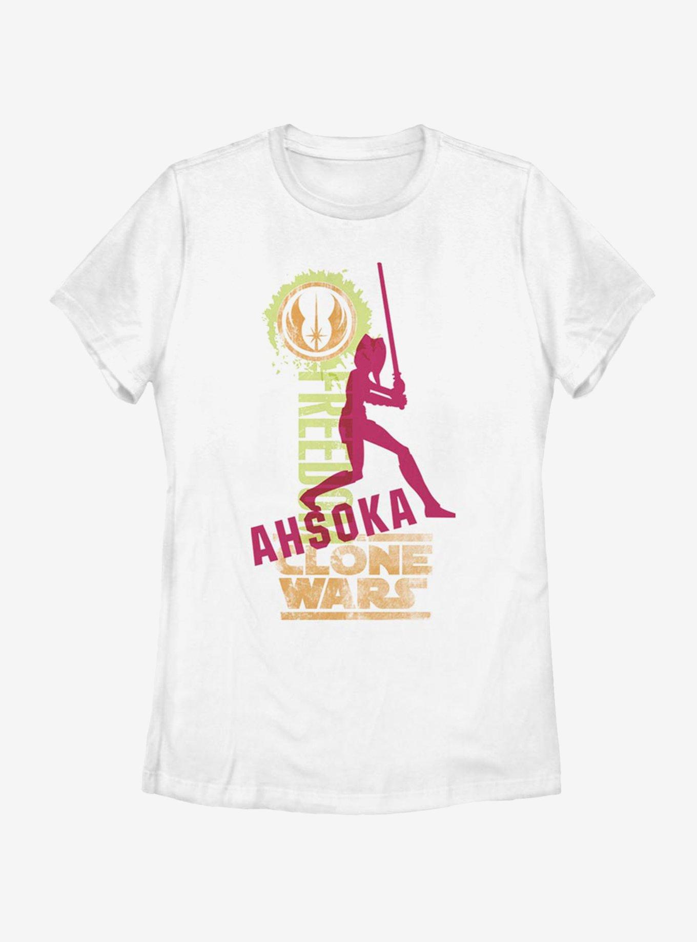 Star Wars: The Clone Wars Freedom Ahsoka Womens T-Shirt, WHITE, hi-res