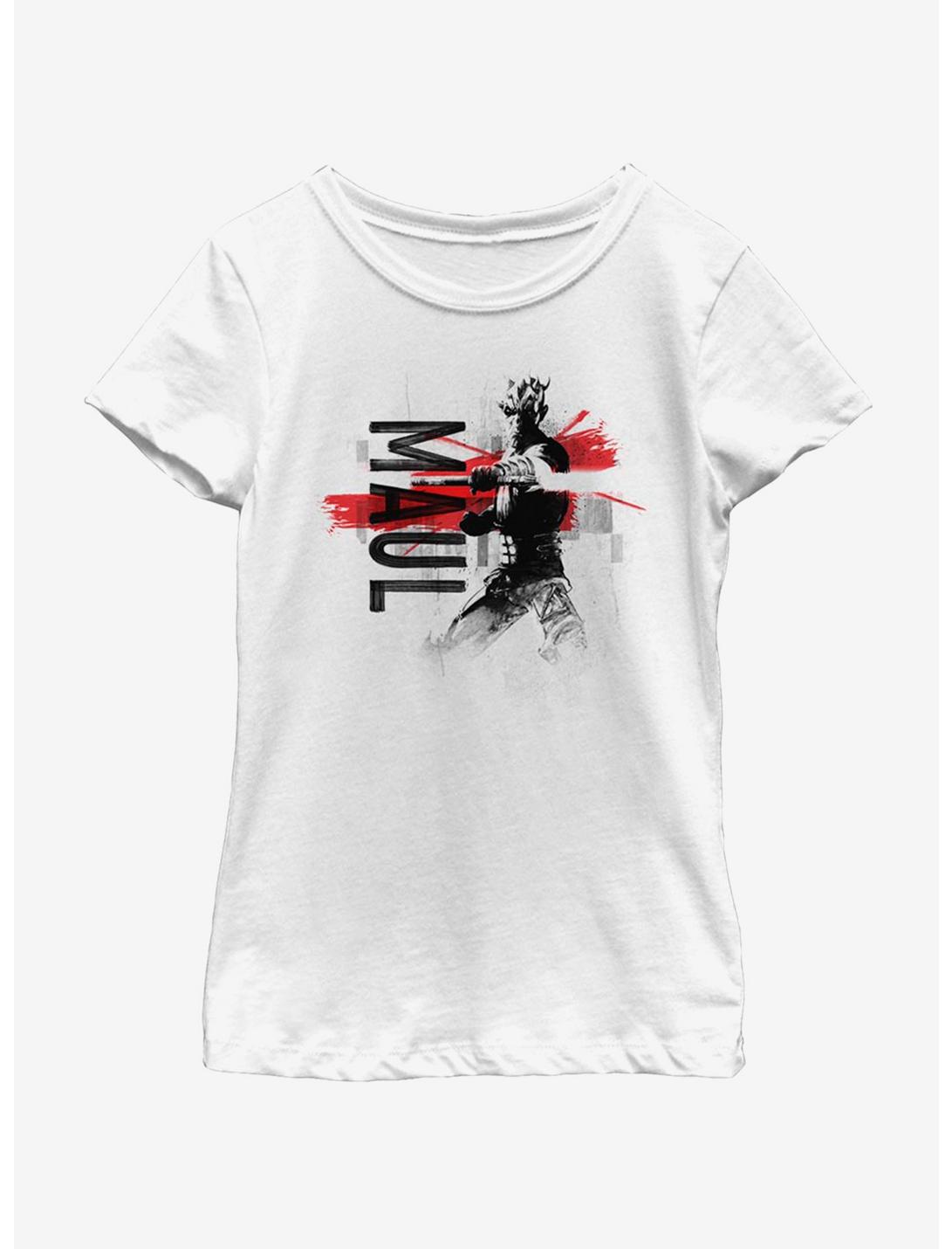 Star Wars: The Clone Wars Maul Collage Youth Girls T-Shirt, WHITE, hi-res