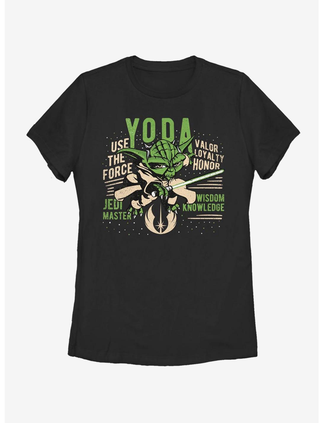 Star Wars: The Clone Wars Yoda Womens T-Shirt, BLACK, hi-res