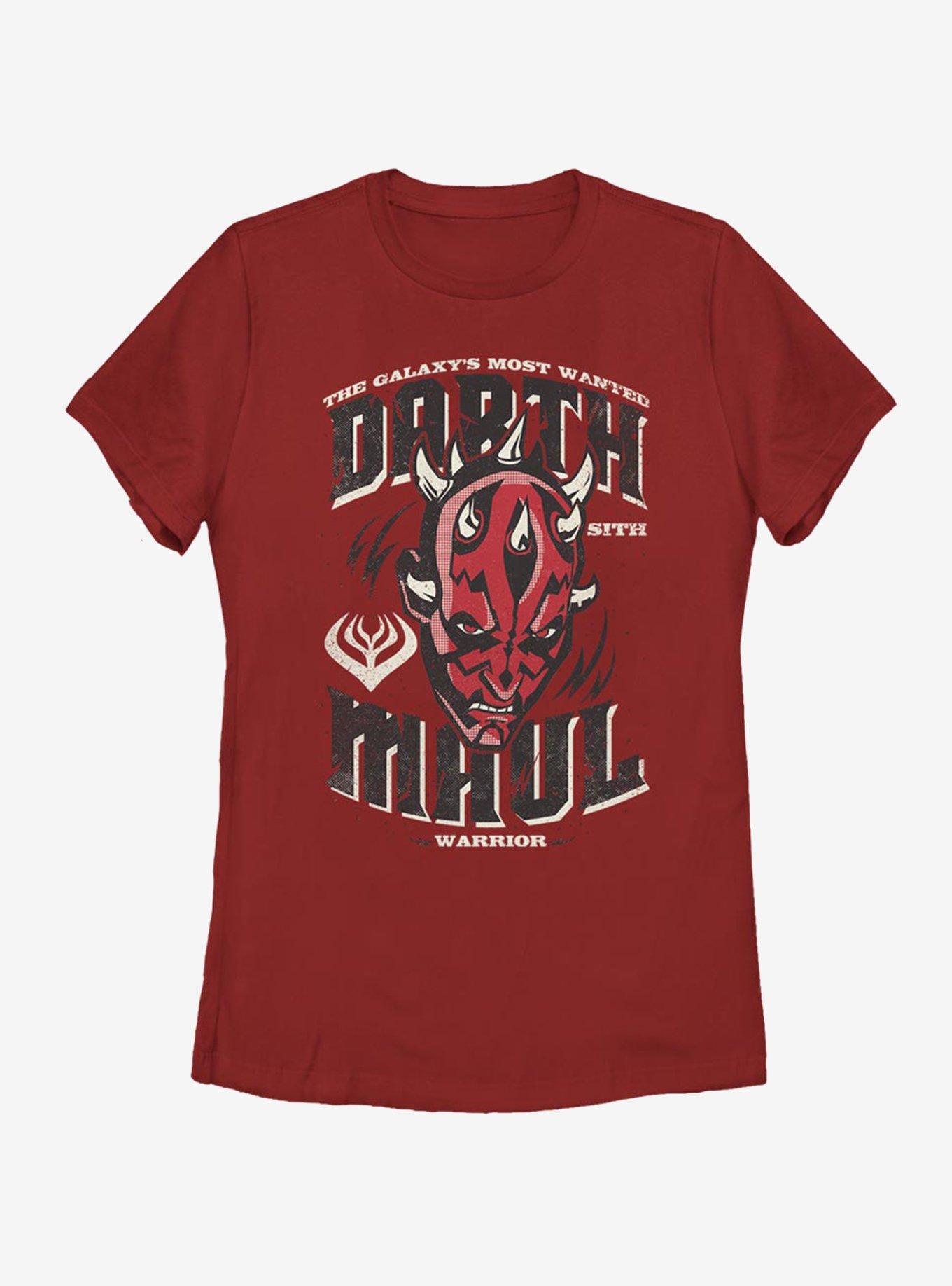 Plus Size Star Wars: The Clone Wars Darth Maul Womens T-Shirt, RED, hi-res