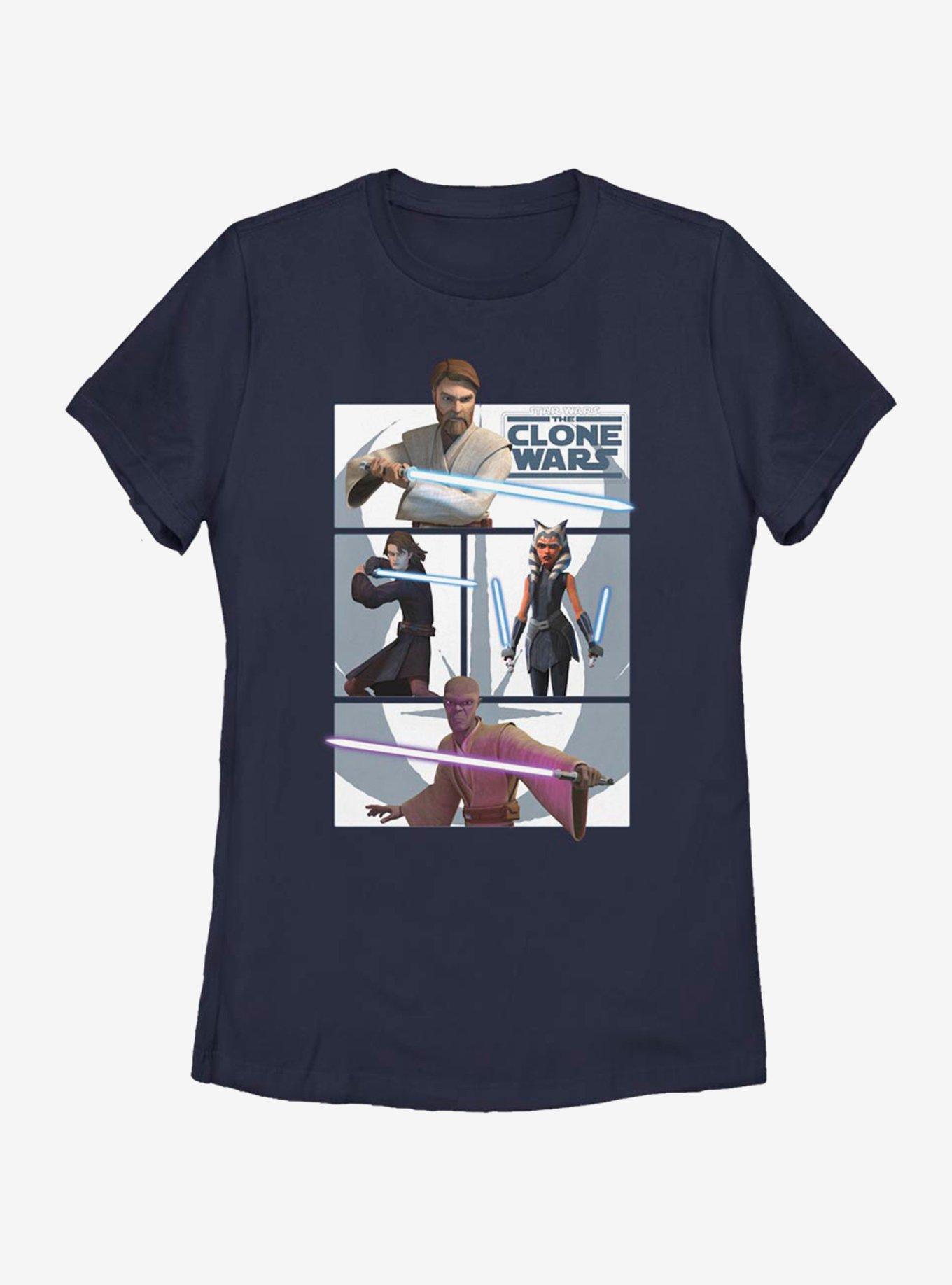 Star Wars: The Clone Wars Ahsoka Heroes Jedi Womens T-Shirt, NAVY, hi-res