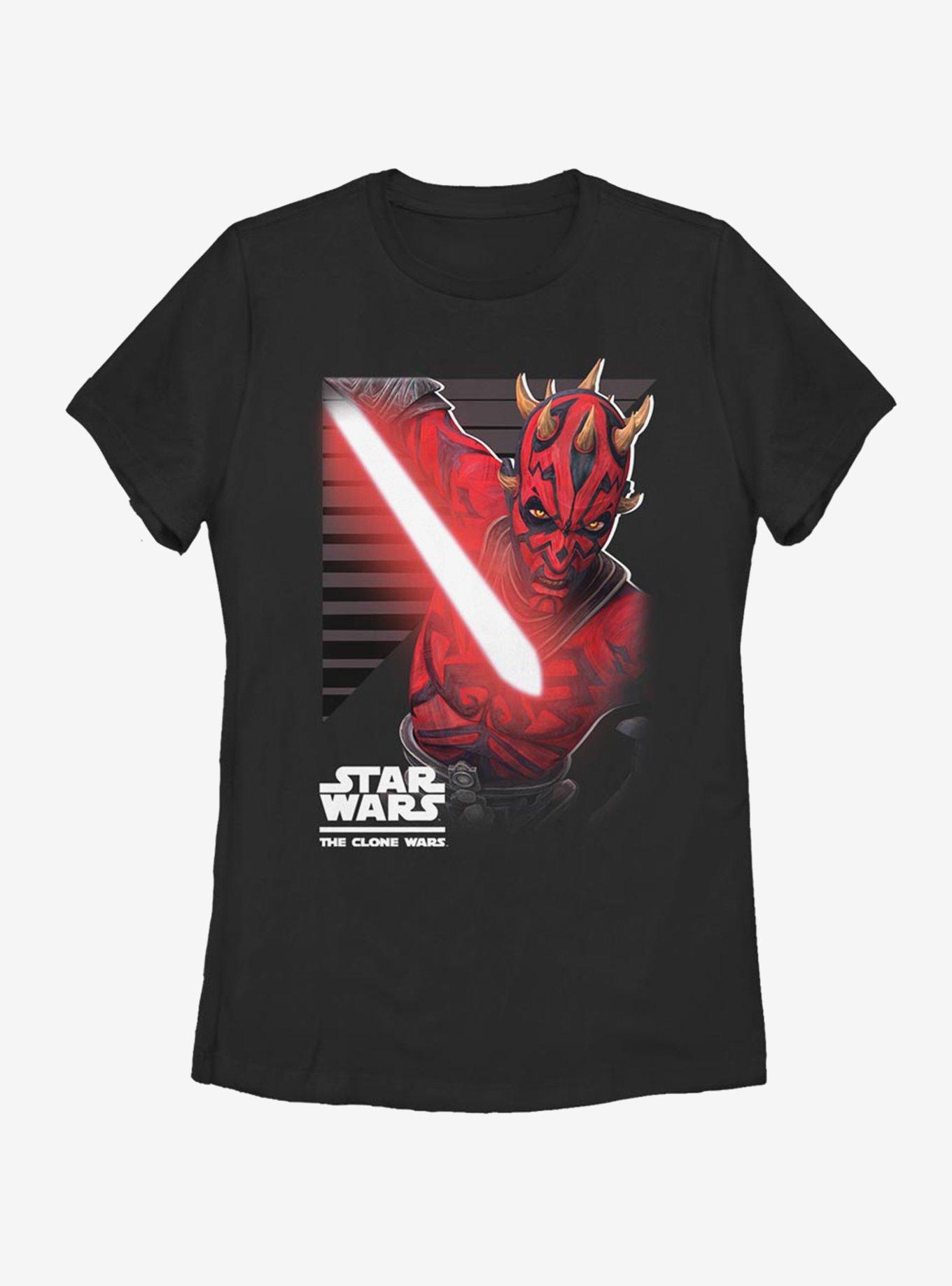 Star Wars: The Clone Wars Maul Strikes Womens T-Shirt, BLACK, hi-res