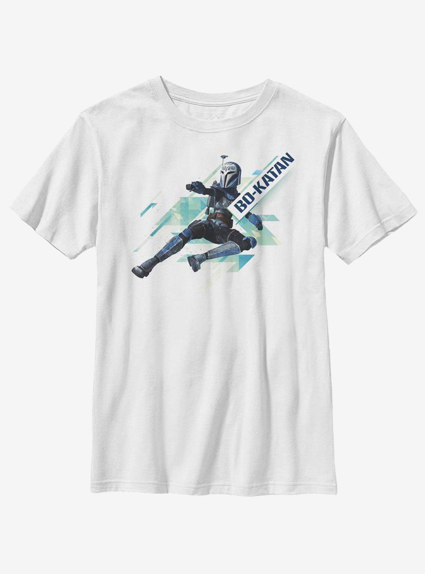 Star Wars: The Clone Wars Bo-Katan Angled Youth T-Shirt, WHITE, hi-res