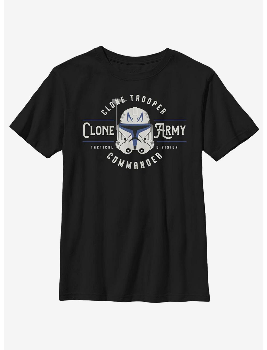 Star Wars: The Clone Wars Clone Army Emblem Youth T-Shirt, BLACK, hi-res