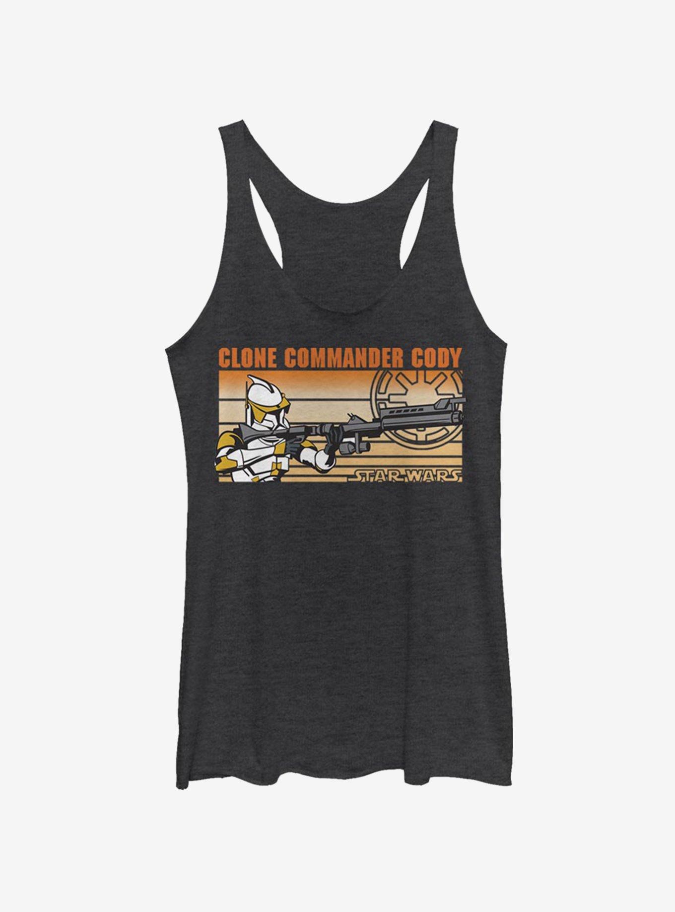 Star Wars: The Clone Wars Commander Cody Womens Tank Top, BLK HTR, hi-res