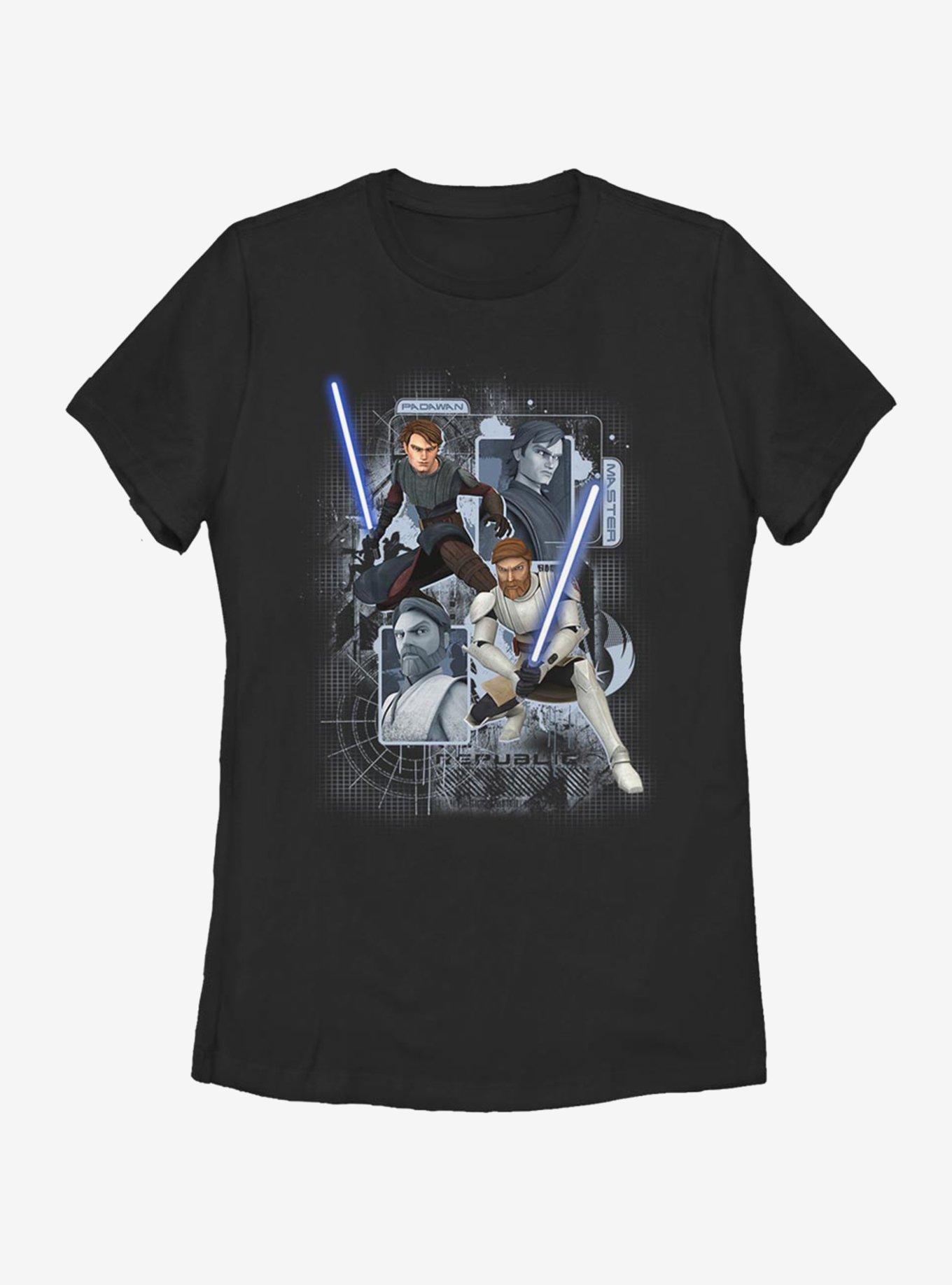 Star Wars: The Clone Wars Schematic Shot Womens T-Shirt, BLACK, hi-res