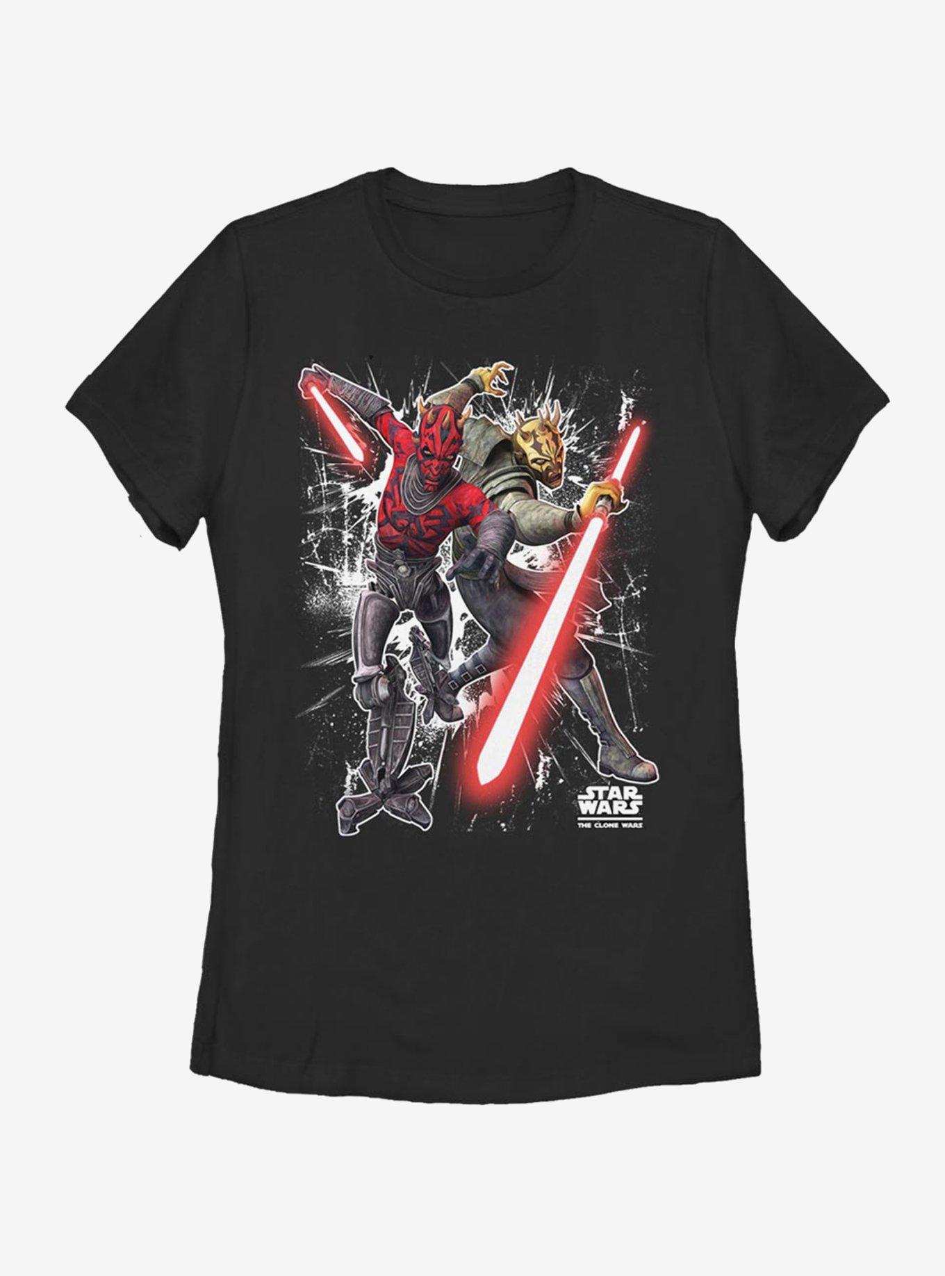 Star Wars: The Clone Wars Sith Brothers Womens T-Shirt, BLACK, hi-res