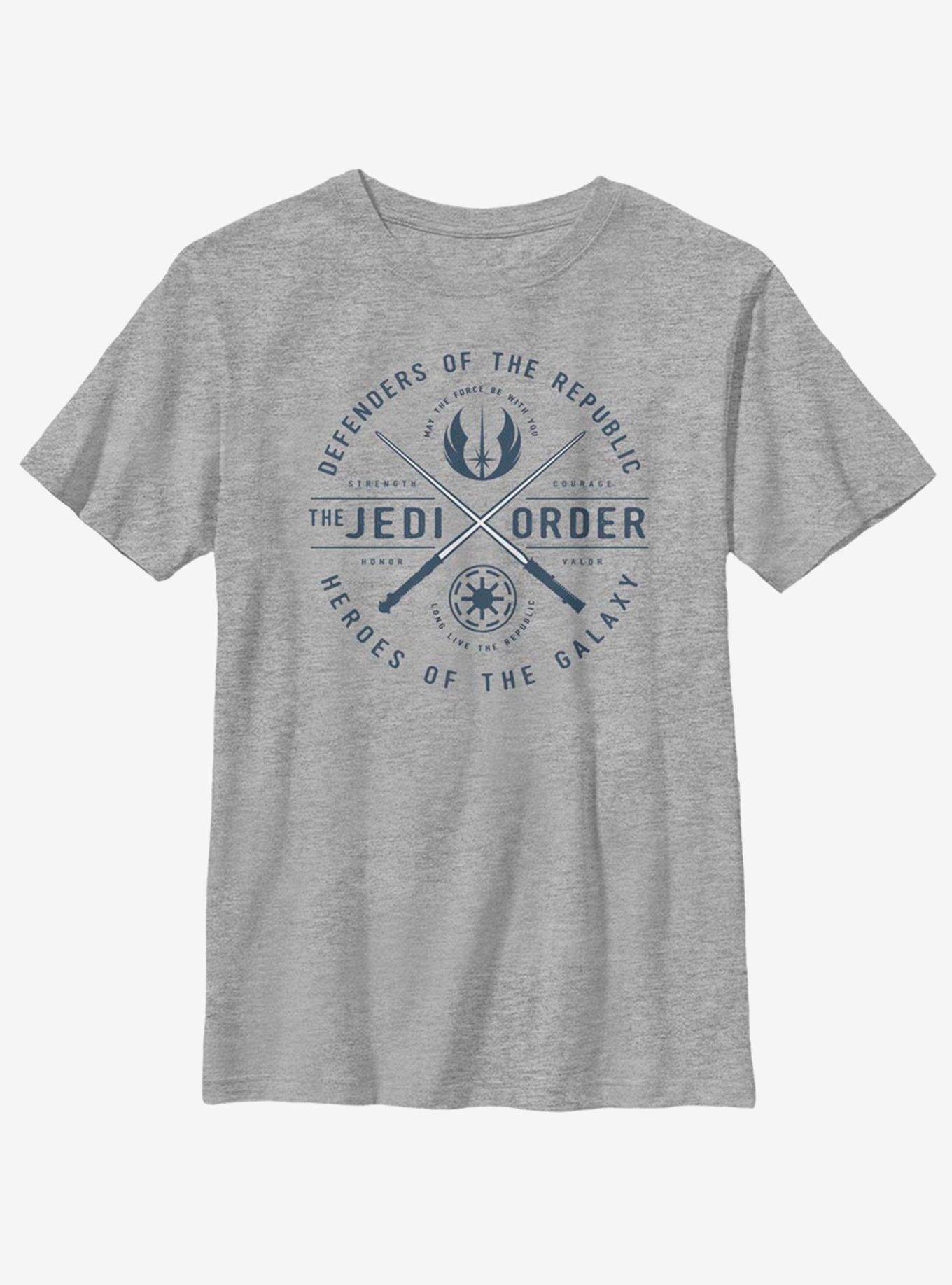 Star Wars: The Clone Wars Jedi Order Emblem Youth T-Shirt, ATH HTR, hi-res