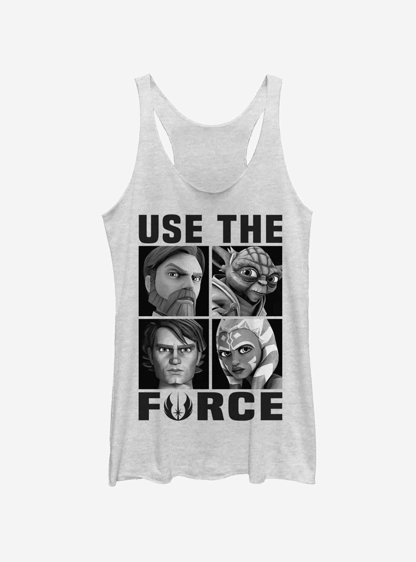 Star Wars: The Clone Wars Force Users Womens Tank Top, WHITE HTR, hi-res