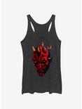 Plus Size Star Wars: The Clone Wars Maul Face Womens Tank Top, BLK HTR, hi-res