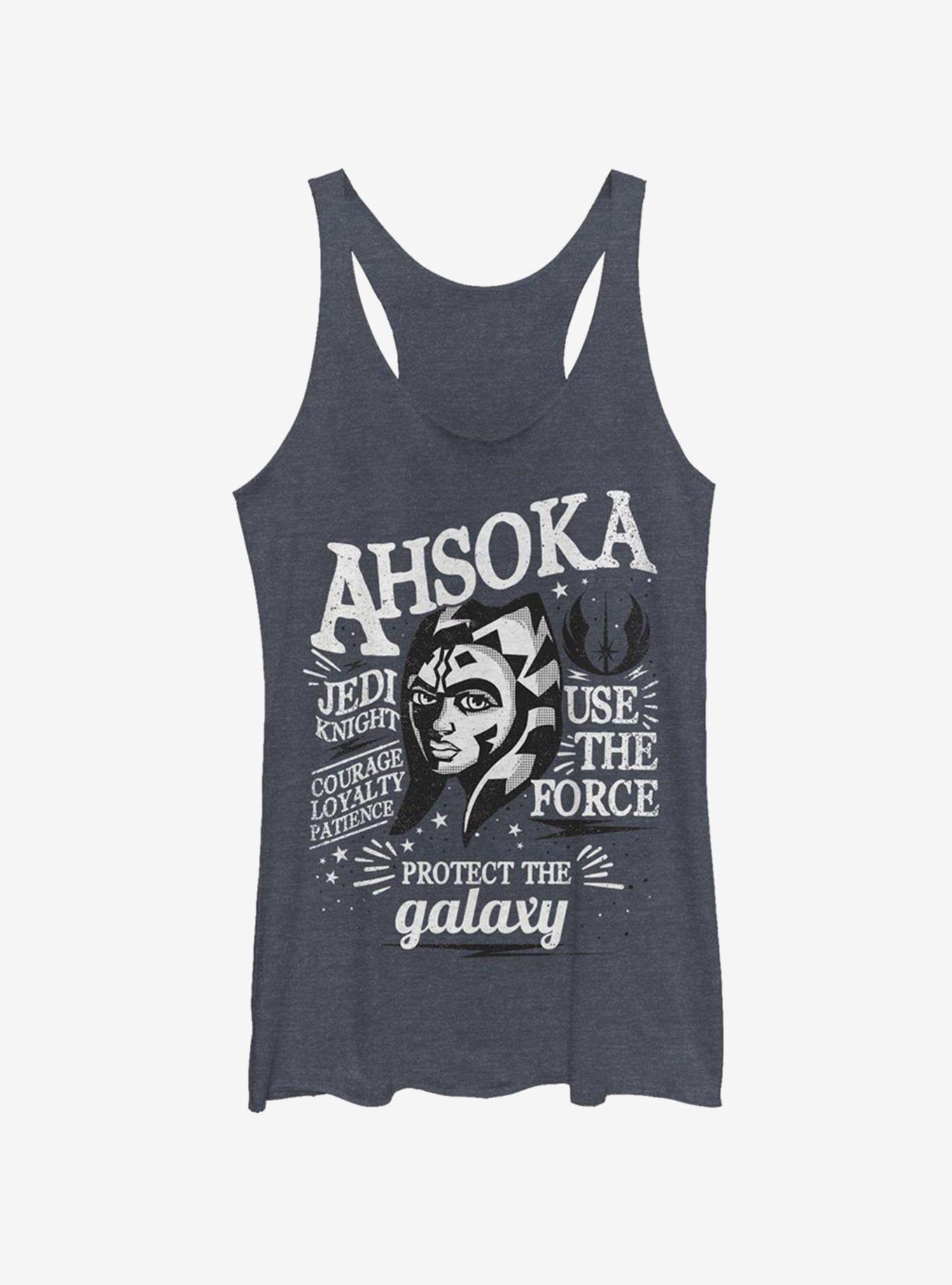 Star Wars: The Clone Wars Ahsoka Womens Tank Top, NAVY HTR, hi-res