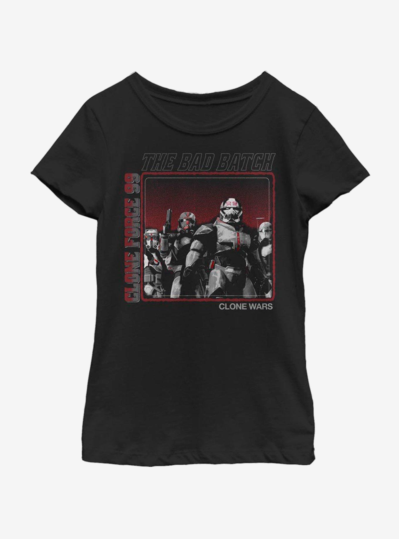 Star Wars: The Clone Wars Bad Batch Youth Girls T-Shirt, BLACK, hi-res