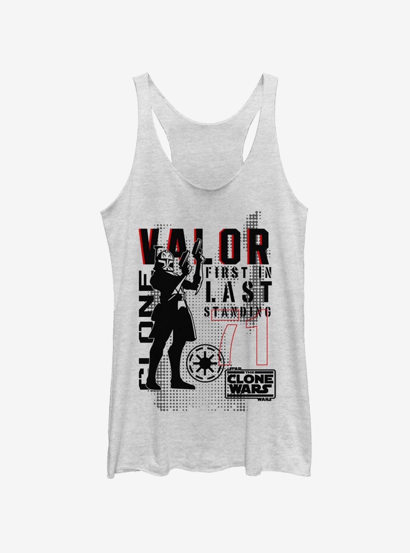 Star Wars: The Clone Wars Valor Troop Womens Tank Top, WHITE HTR, hi-res