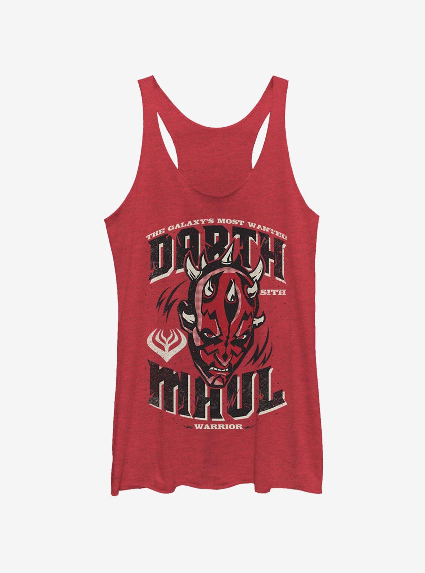 Star Wars: The Clone Wars Darth Maul Womens Tank Top, RED HTR, hi-res