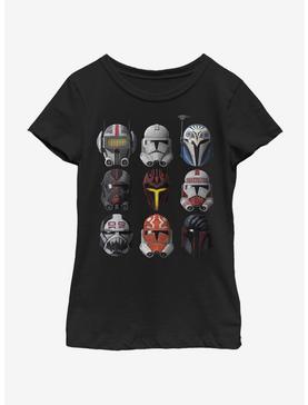 Star Wars: The Clone Wars Clone Helmets Youth Girls T-Shirt, , hi-res