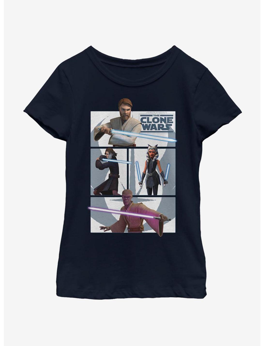 Star Wars: The Clone Wars Ahsoka Heroes Jedi Youth Girls T-Shirt, NAVY, hi-res