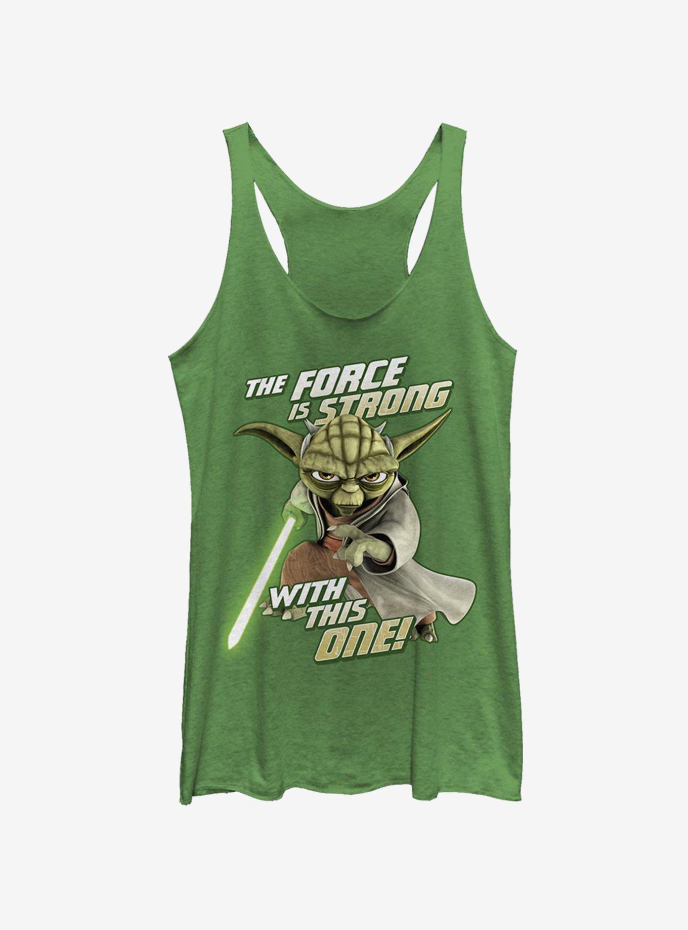 Star Wars: The Clone Wars Yoda Jedi Strong Womens Tank Top, ENVY, hi-res