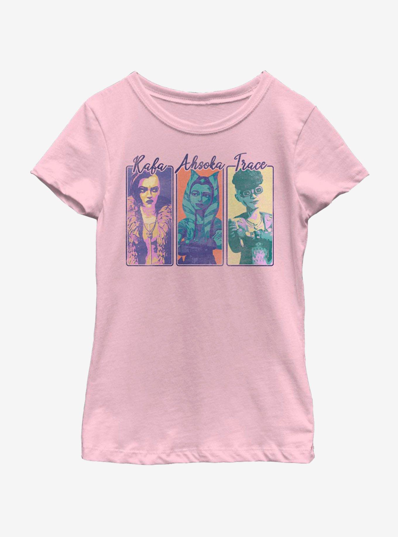 Star Wars: The Clone Wars Ahsoka Girl Gang Youth Girls T-Shirt, PINK, hi-res