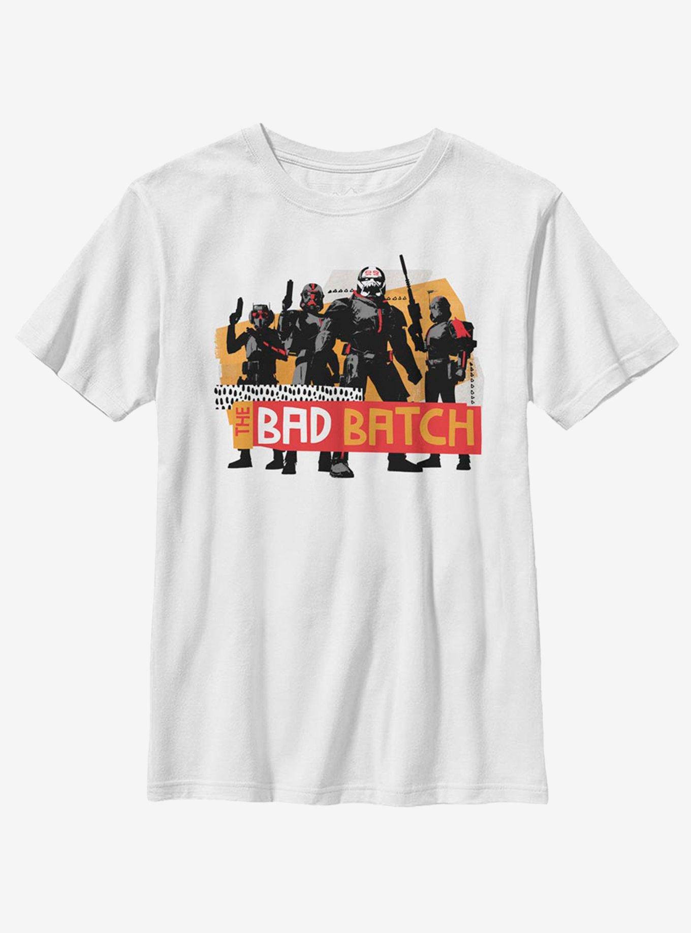 Star Wars: The Clone Wars Bad Batch Youth T-Shirt, WHITE, hi-res