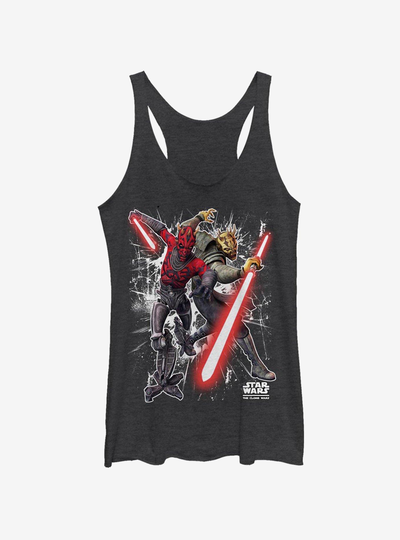 Star Wars: The Clone Wars Sith Brothers Womens Tank Top, BLK HTR, hi-res