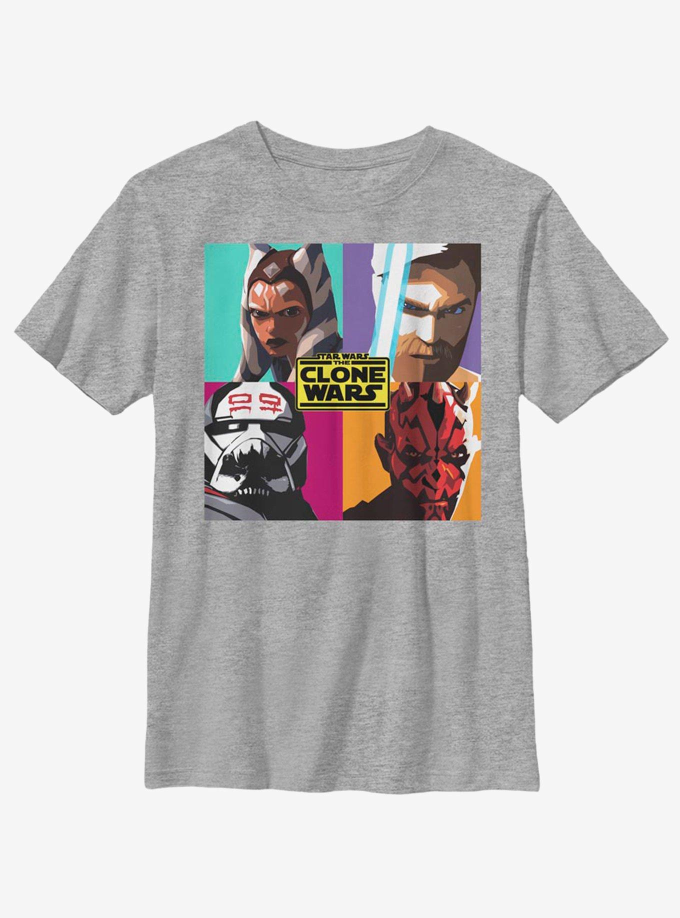 Star Wars: The Clone Wars Ahsoka Heroes Pop Art Youth T-Shirt, ATH HTR, hi-res