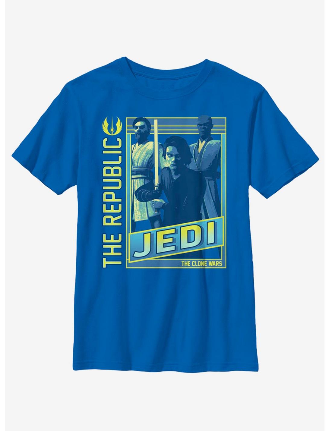 Star Wars: The Clone Wars Jedi Group Youth T-Shirt, ROYAL, hi-res