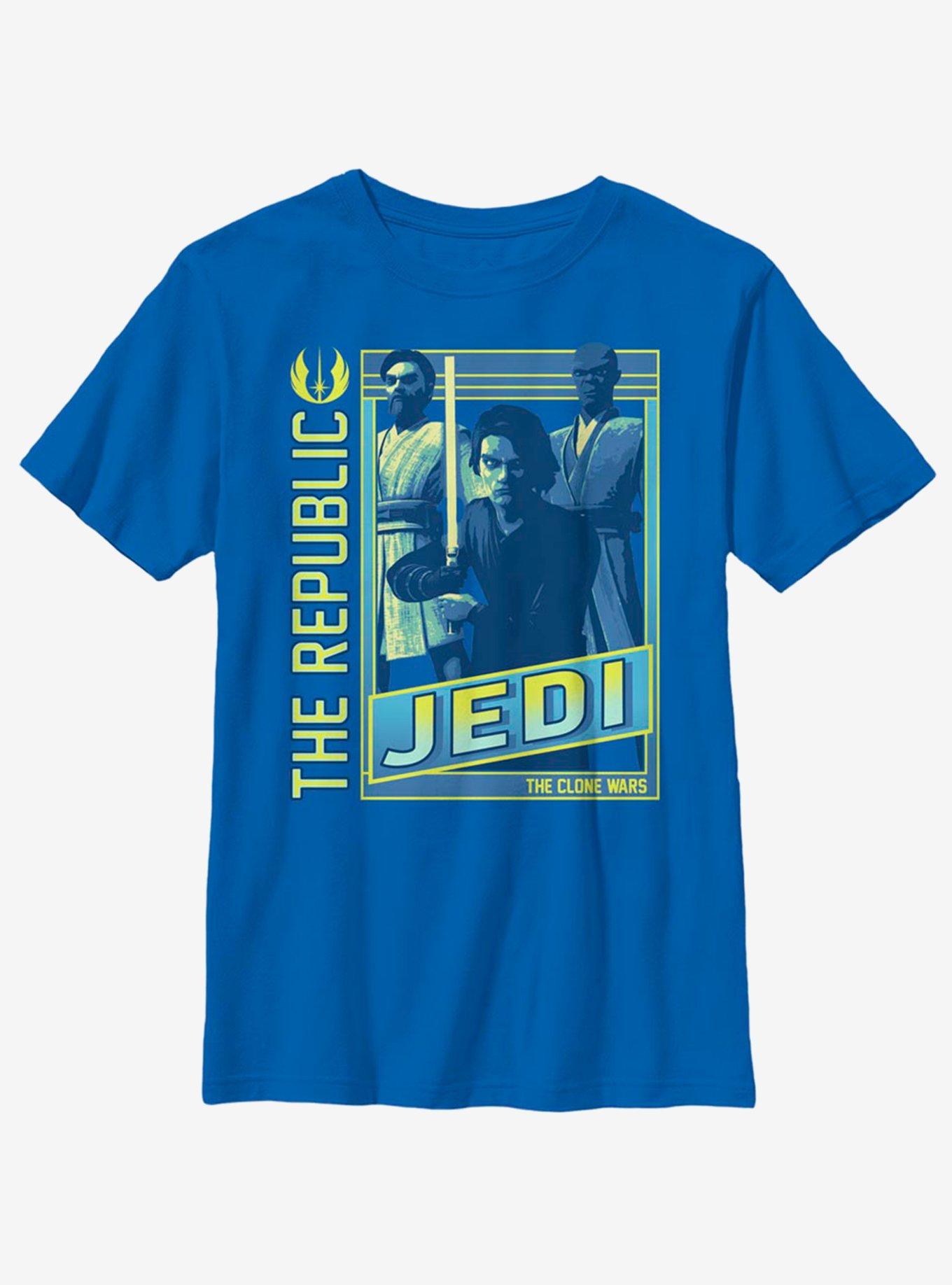 Star Wars: The Clone Wars Jedi Group Youth T-Shirt, ROYAL, hi-res