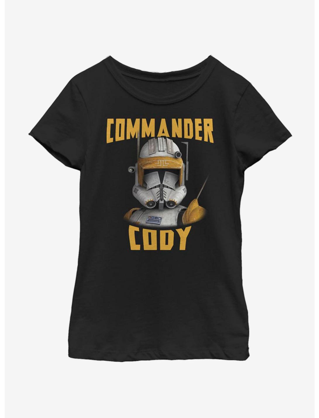 Plus Size Star Wars: The Clone Wars Commander Cody Helmet Youth Girls T-Shirt, BLACK, hi-res