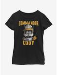 Star Wars: The Clone Wars Commander Cody Helmet Youth Girls T-Shirt, BLACK, hi-res