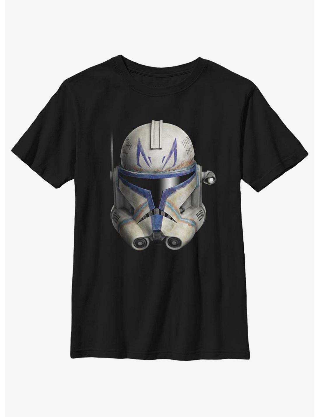 Plus Size Star Wars: The Clone Wars Captain Rex Helmet Youth T-Shirt, BLACK, hi-res