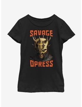 Star Wars: The Clone Wars Savage Opress Face Youth Girls T-Shirt, , hi-res