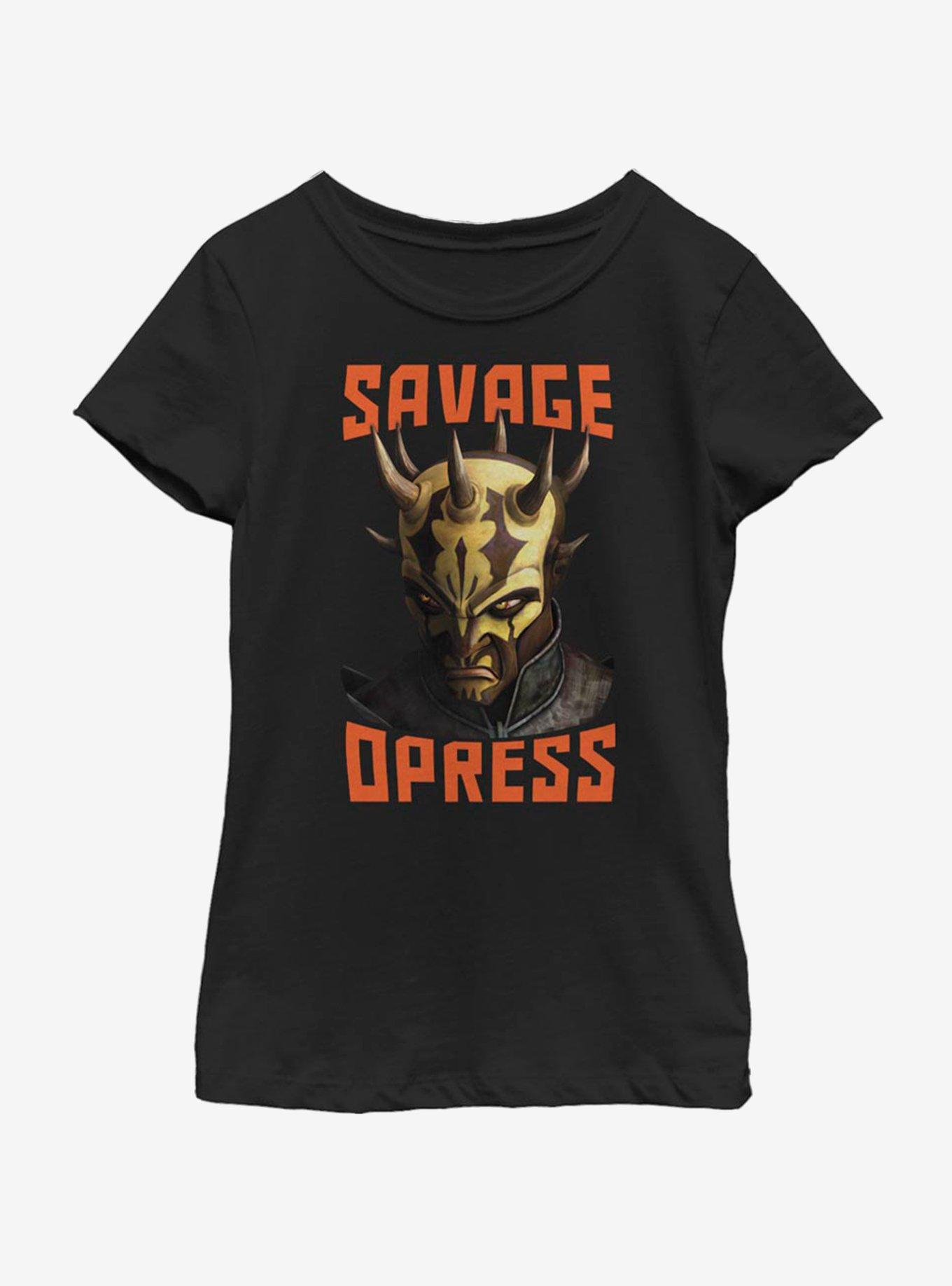Star Wars: The Clone Wars Savage Opress Face Youth Girls T-Shirt, , hi-res