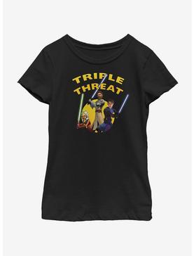 Plus Size Star Wars: The Clone Wars Ahsoka Light Side Triple Threat Youth Girls T-Shirt, , hi-res