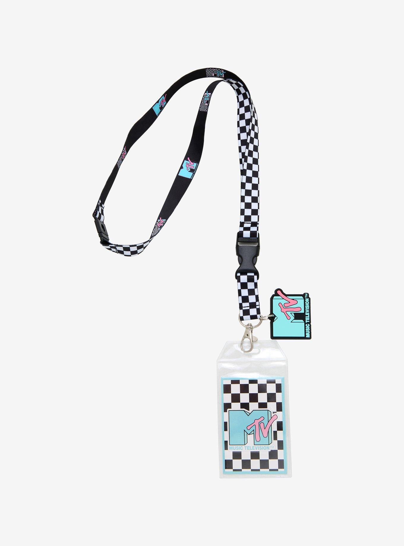 MTV Logo Checkered Lanyard, , hi-res