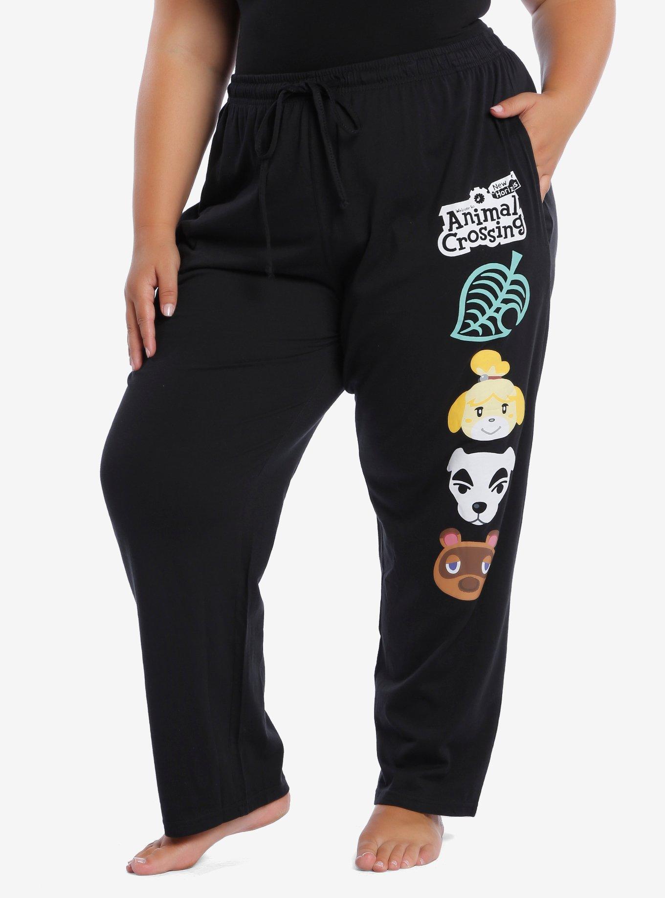 Animal Crossing: New Horizons Character Girls Pajama Pants Plus Size, BLACK, hi-res