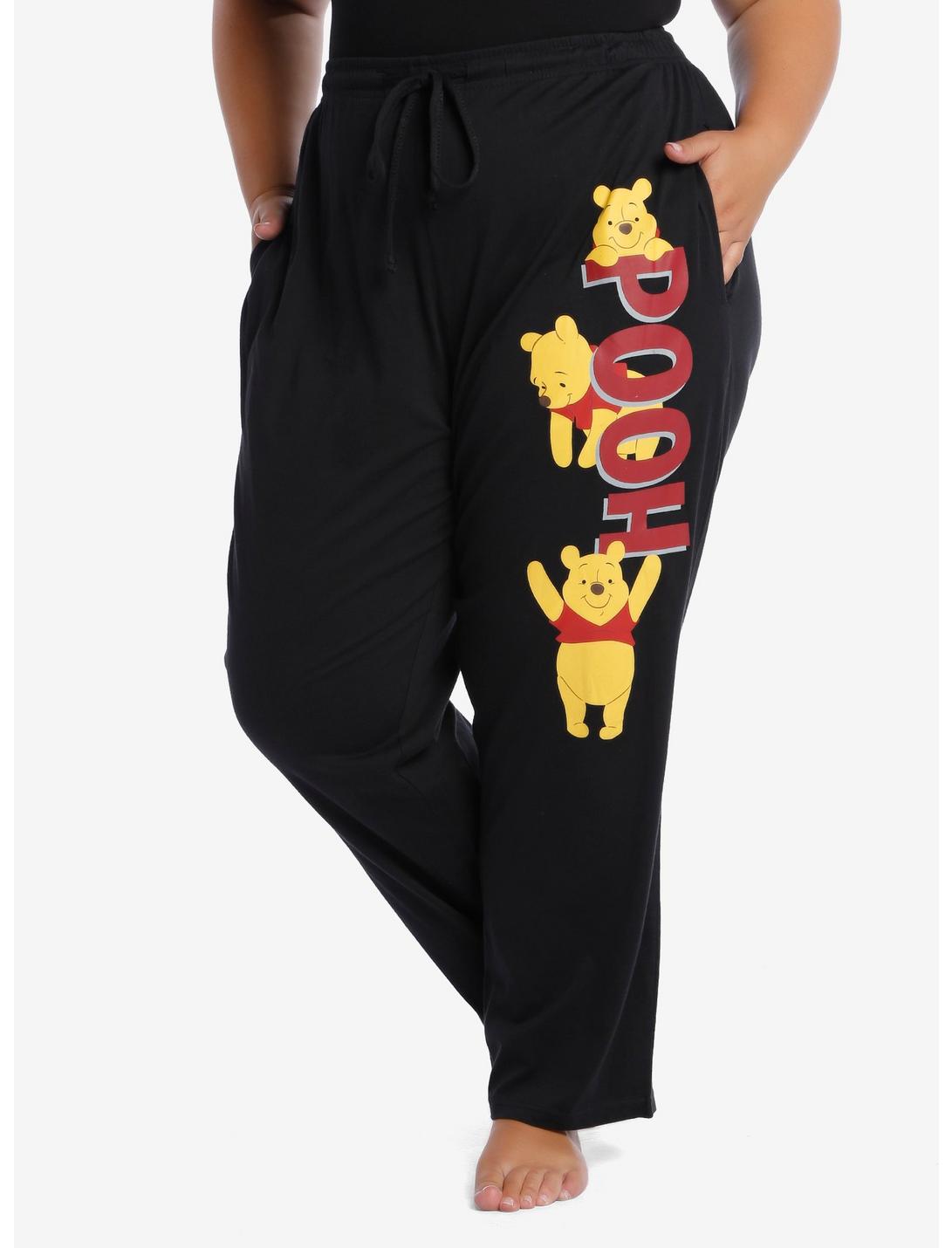 Disney Winnie The Pooh Girls Pajama Pants Plus Size, BLACK, hi-res