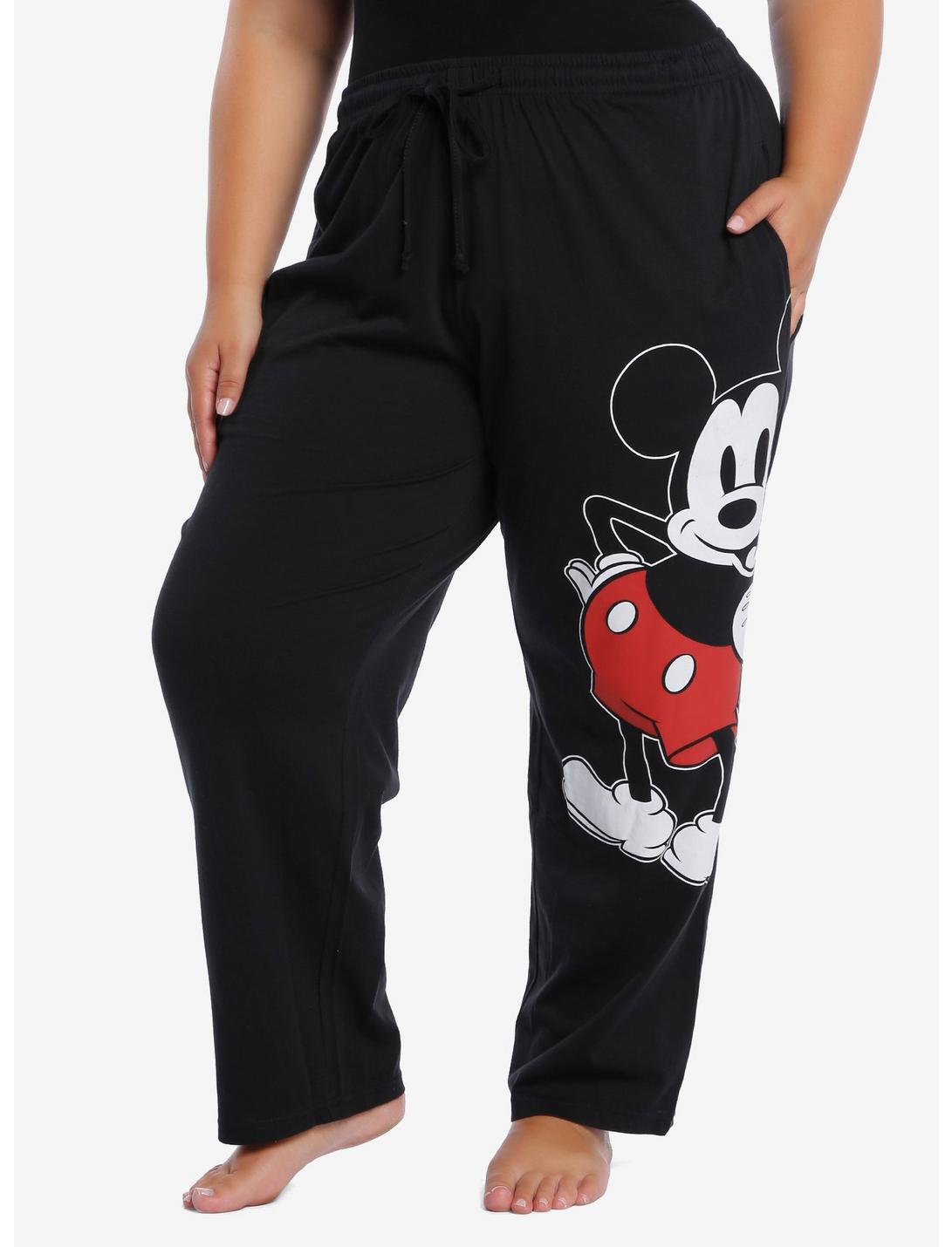 Disney Mickey Mouse Girls Pajama Pants Plus Size, BLACK, hi-res