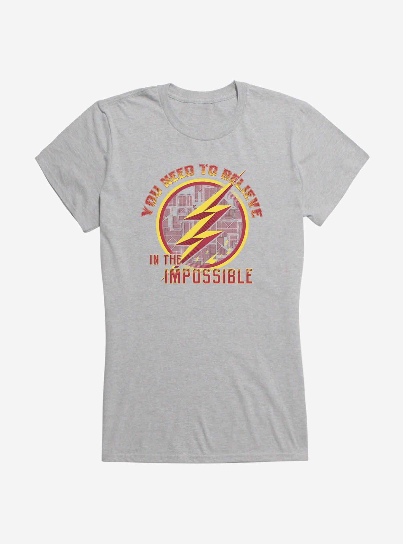 DC Comics The Flash Always Believe Girls T-Shirt, HEATHER, hi-res