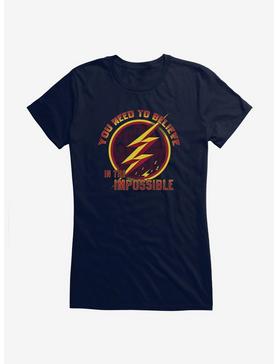 DC Comics The Flash Always Believe Girls T-Shirt, NAVY, hi-res