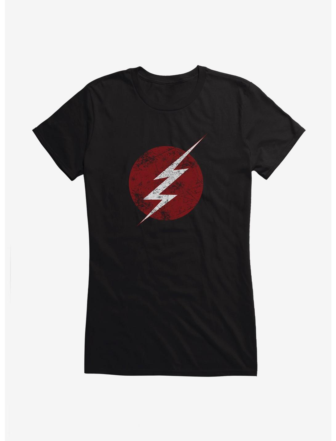 DC Comics The Flash Distressed Bolt Girls T-Shirt, BLACK, hi-res