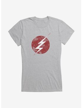 DC Comics The Flash Distressed Bolt Girls T-Shirt, HEATHER, hi-res