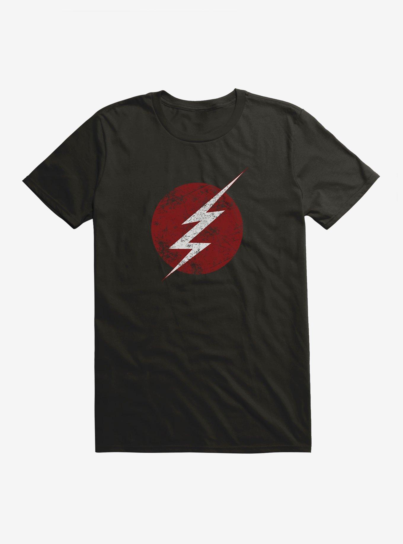 DC Comics The Flash Distressed Bolt T-Shirt, BLACK, hi-res